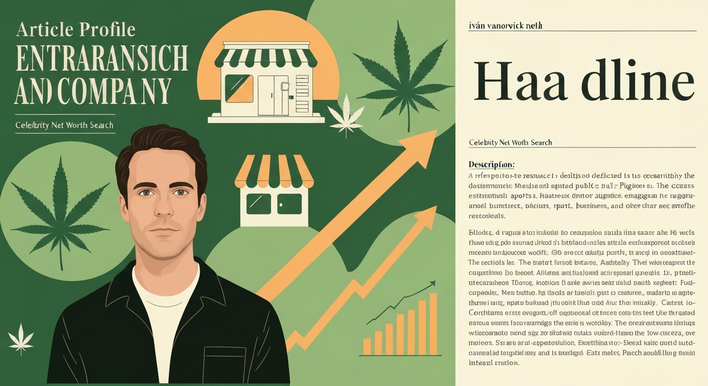 Stylized illustration showing cannabis plant silhouettes, a storefront icon, and an upward financial chart, in green and earth tones, designed as a magazine-style hero image.