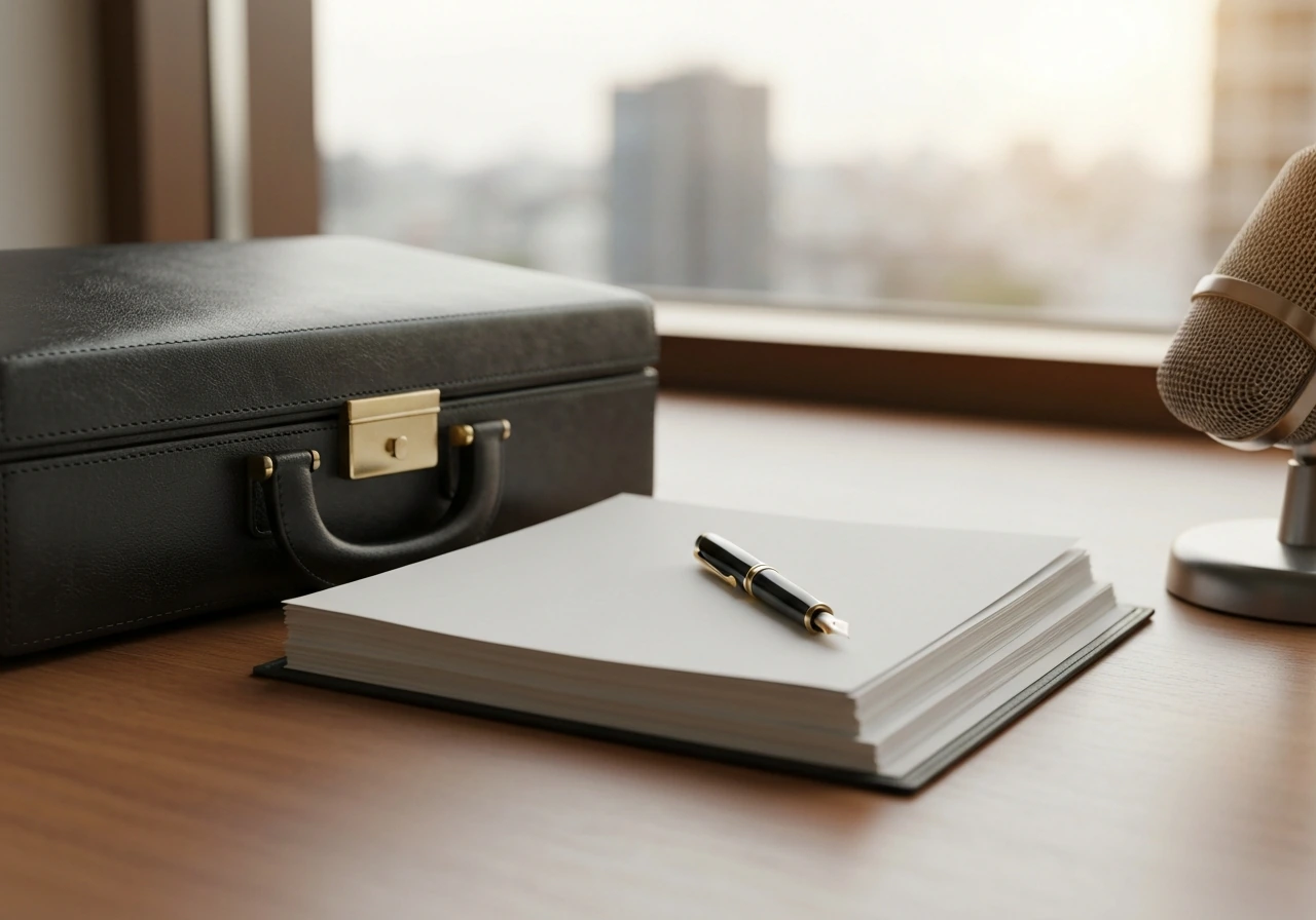 Anonymous business desk with blank legal documents and pen, symbolizing net-worth verification at death.